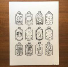 cute drawings quick draw cool art miniature bottles sketchbook ideas sketchbook