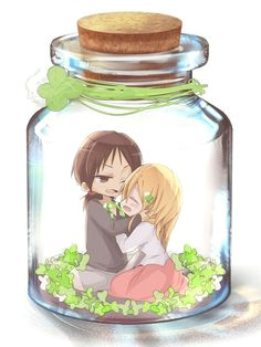 anime chibi kawaii anime anime art ymir bottle art image boards