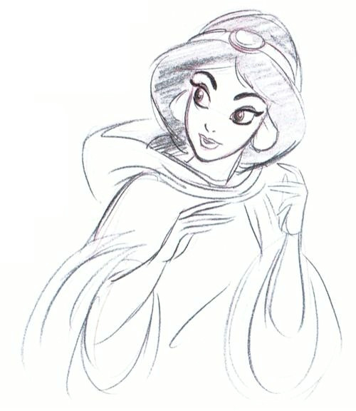 jasmine concept sketch by mark henn