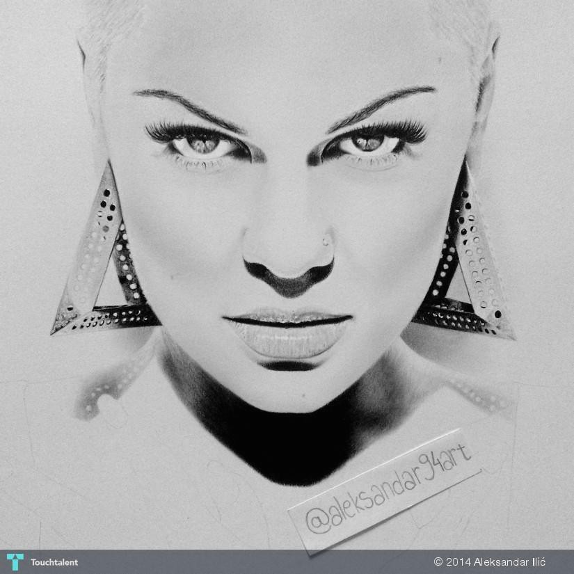 jessie j in progress part 2 in sketching by aleksandar ilia