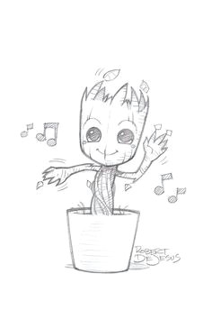 just a casual picture of baby groot drawings for dad awesome drawings tumblr drawings