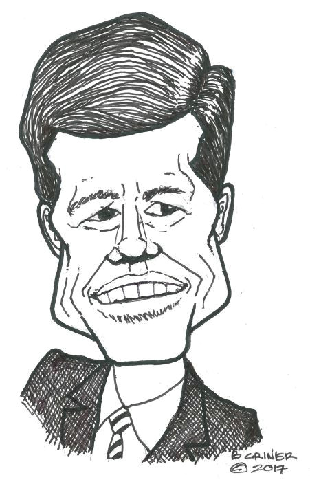 john f kennedy june by brandon criner a jfk drawing caricature
