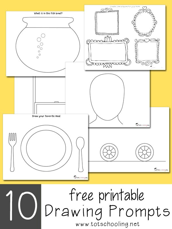10 free printable drawing prompts