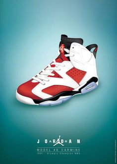 dessin nike air jordan vi carmine