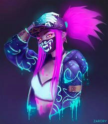 k da akali neon version