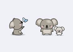 premium vector clipart kawaii koala koalas lindos grafico