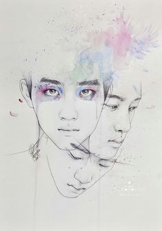 exo art and kyungsoo image digital illustration kyungsoo kaisoo chanyeol