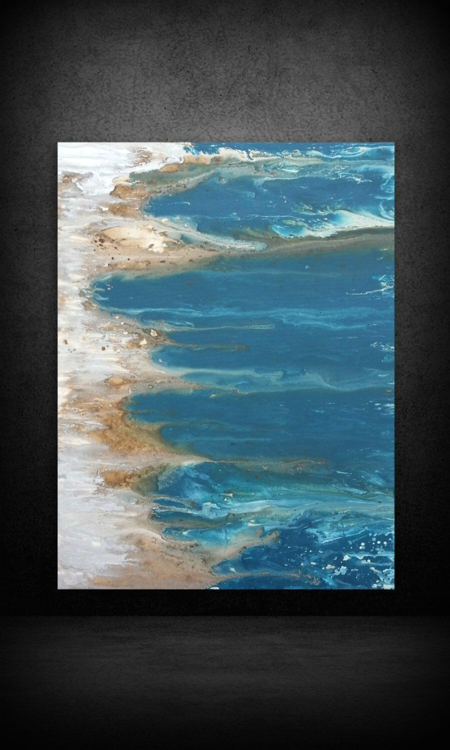 art painting acrylic paintings abstract large wall art coastal beach home decor on canvas by ldawningscott