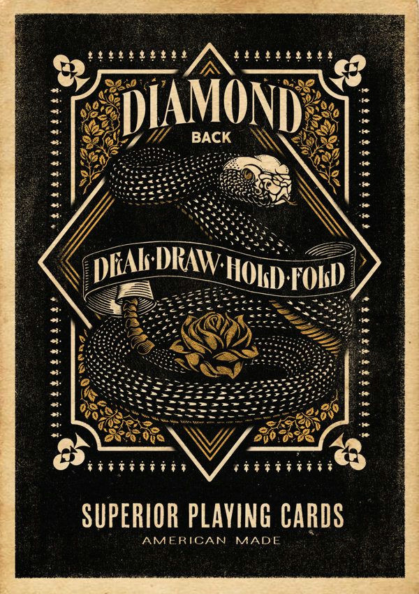 diamondback playing cards by aaron von freter via behance