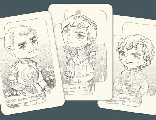 draft for playing cards game of thrones cersei jaime and tyrion lannister