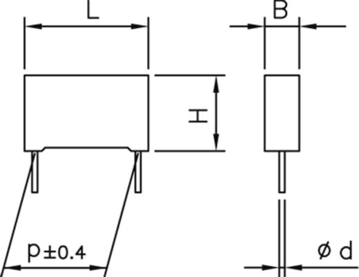 kemet r82ec1470dq50k 1 st polyester kondensator radial bedrahtet 4 7 nf 100 v 10