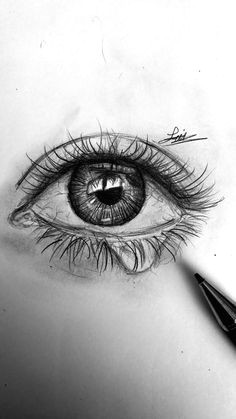 an eye drawing by mea i
