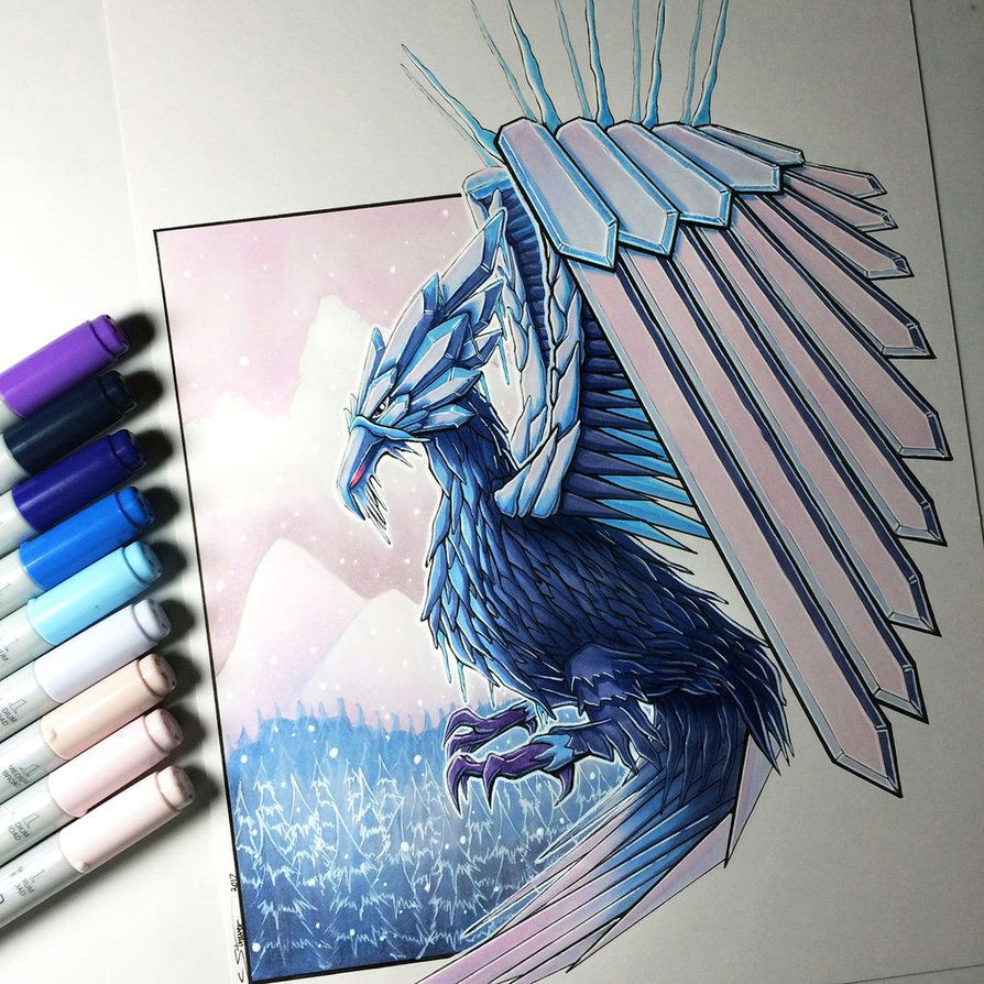 ice phoenix drawing by lethalchris phoenix drawing frozen art ice dragon artist