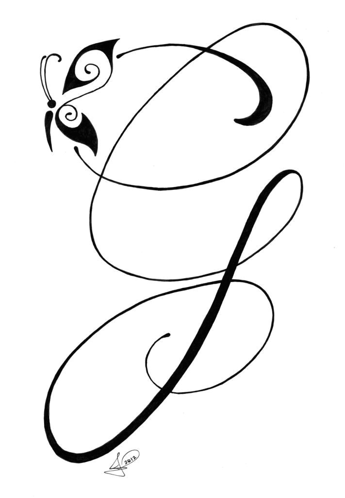 maiuscola g corsivo elegante e simboli per tattoo letter tattoo g