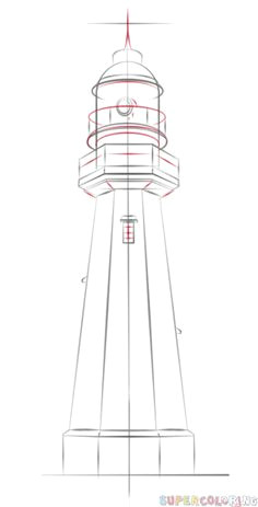 how to draw a lighthouse step by step drawing tutorials drawing lessons drawing techniques