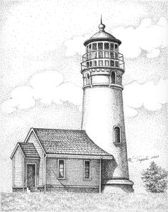 cape blanco lighthouse 11 x14 matted print