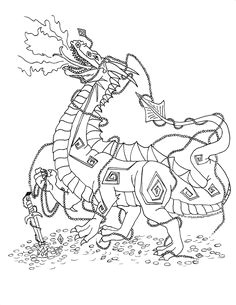 free dragon coloring page