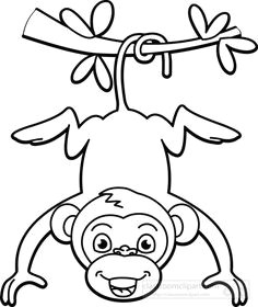 monkey black white clipart black and white drawing black and white pictures black white