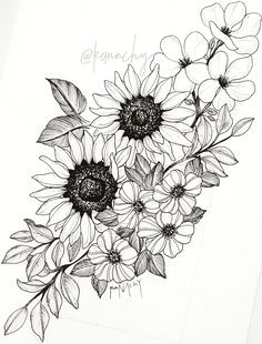 gillianvidegar sunflower tattoo thigh thigh tattoo flowers back thigh tattoo floral hip