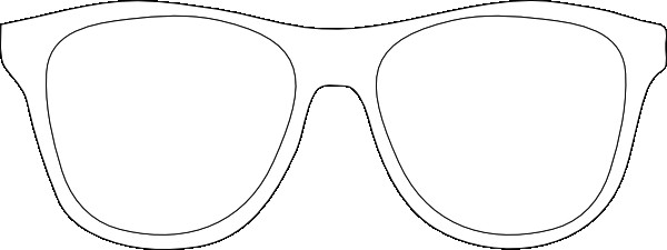 printable glasses template black and white sunglass frames clip art