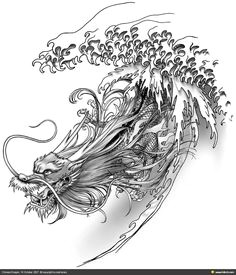 illustrated chinese dragon google search dragon chino tattoo dragon project japanese dragon tattoos
