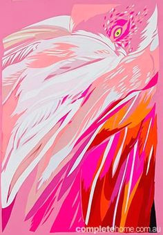 home decorating ideas like this flamingo inspired artwork can bring a bright splash to a plain