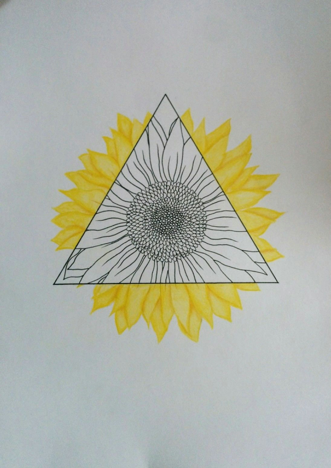 sunflower triangle hipster wallpaper by mk arts