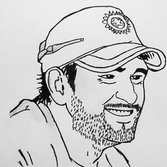 a tribute to my captain done with pencil and sketchpen msdhoni mahendrasinghdhoni inspires by