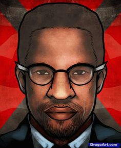 how to draw malcolm x