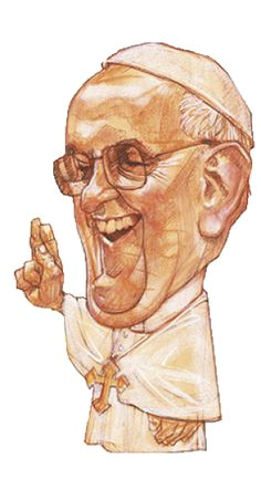 papa francisco pope francis caricatures santos st francis celebrity caricatures saints satirical illustrations