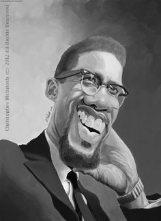 malcolm x by chrismci funny caricatures celebrity caricatures malcolm x celebrity