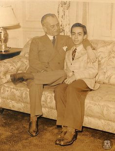 president manuel l quezon with his son manuel l quezon jr filipino