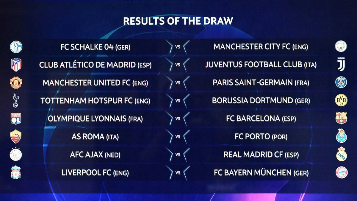 champions league and europa league draw live round of 16 32
