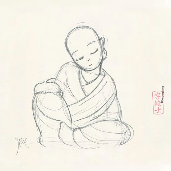 Monks Drawing Things Monk Sketch by 7e55e Kawaii Buddhism Buddhism Buddhist Art