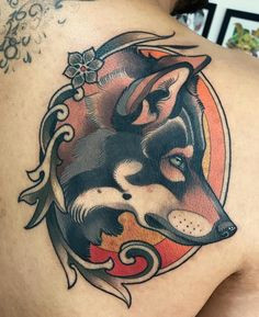 neotraditional a fox tattoo wolf tattoos back tattoos body art tattoos thigh tattoos