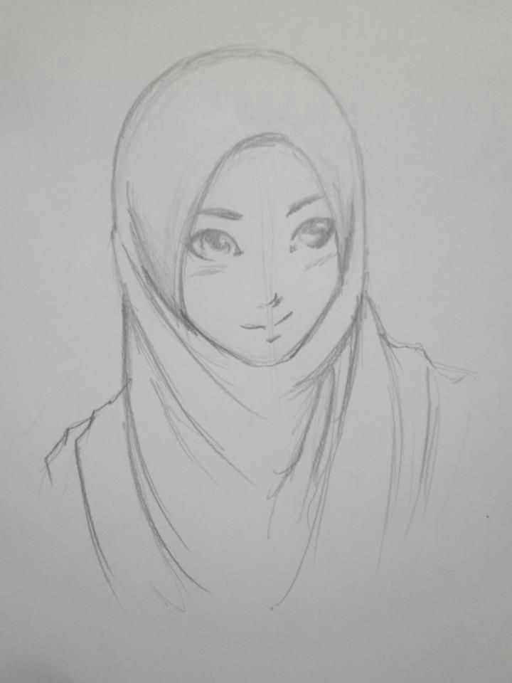 hijab drawing hijab style 1 by himawarinana on deviantart