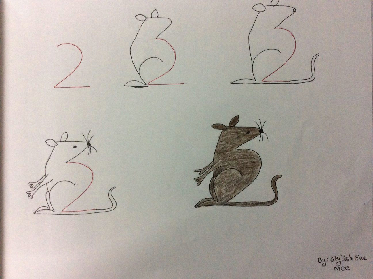 2 0 fun kids drawings with number as a base