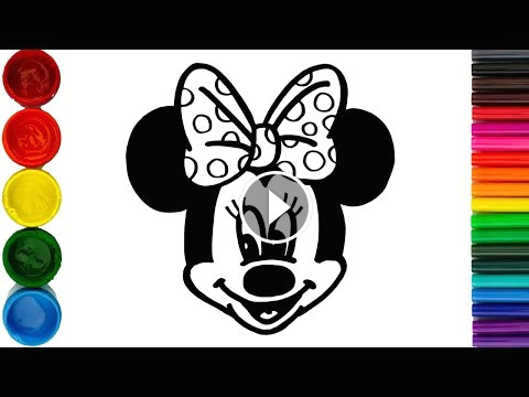 glitter minnie mouse coloring and drawing for kids toddlers art bee coloring book