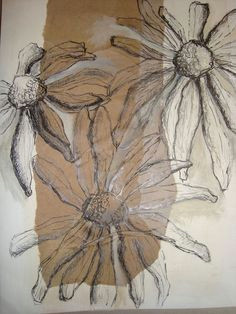observational drawing experimenting with pencil pen paint and stitch i could draw and experiment with drawing dead or alive flowers