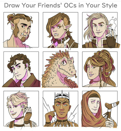 a bit late but i did the oc meme over on twitter my friends have some hella cool ocs