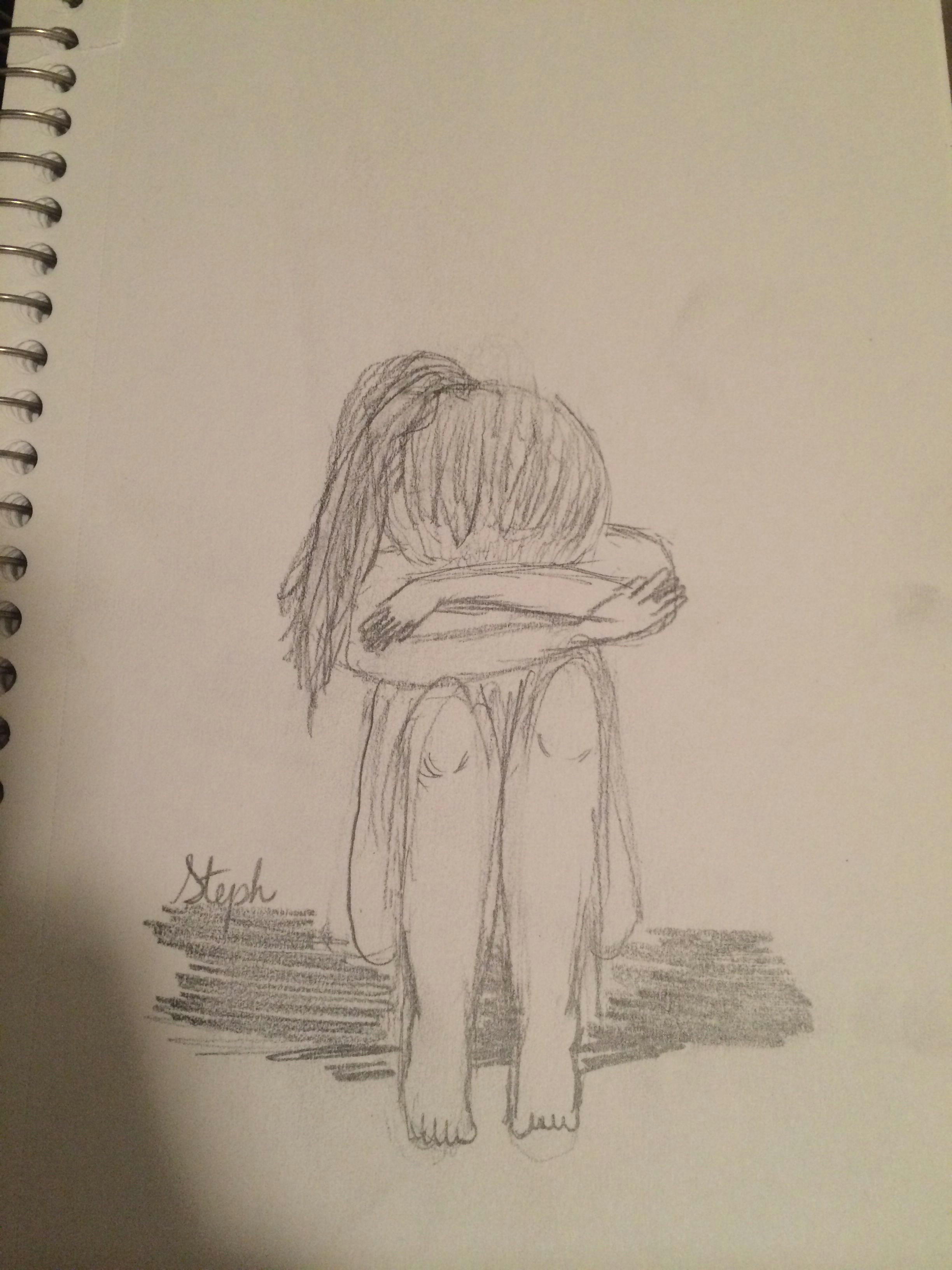 easy and beautiful pencil drawings sad girl crying drawing sketch my art pinterest