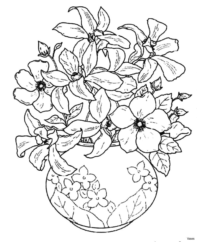 fresh coloring pages flowers in a vase of elegant pencil art make flower pot flower vase