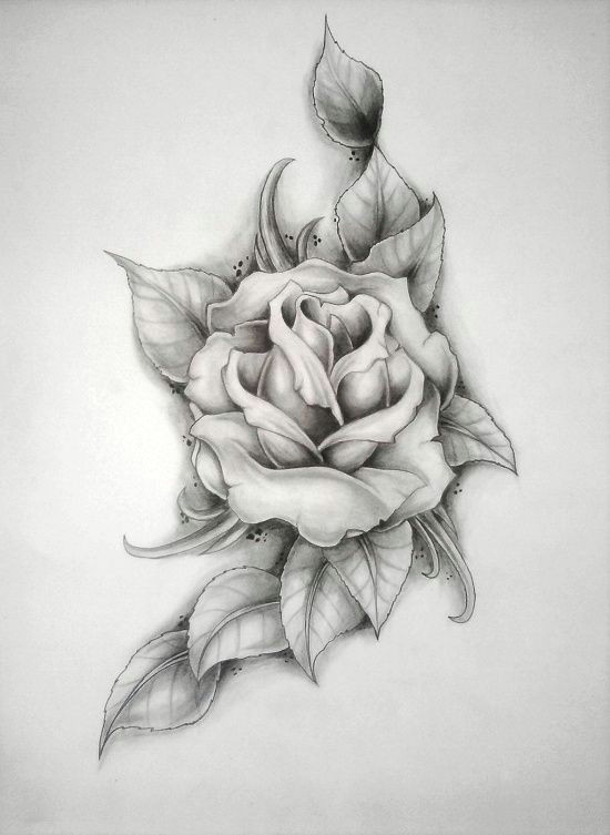 rose tattoo i want this on my shoulder with a red one and thorn stems around it