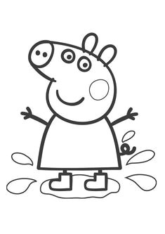 peppa pig coloring page could enlarge for group coloring