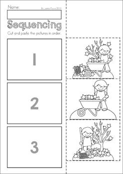 autumn fall preschool no prep worksheets activities raking leaves sequencing activity preschool fall pinterest preschool fall preschool and