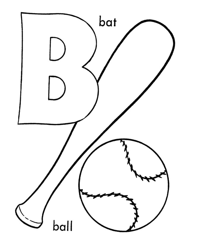 abc pre k coloring activity sheet letter b bat