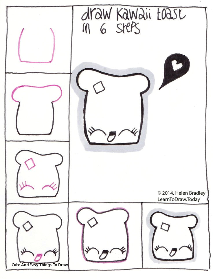 cute and easy things to draw 56 best stey by step drawing tutorials for kids images