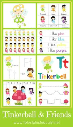 free tinkerbell amp friends printable pack preschool education preschool themes teaching kids