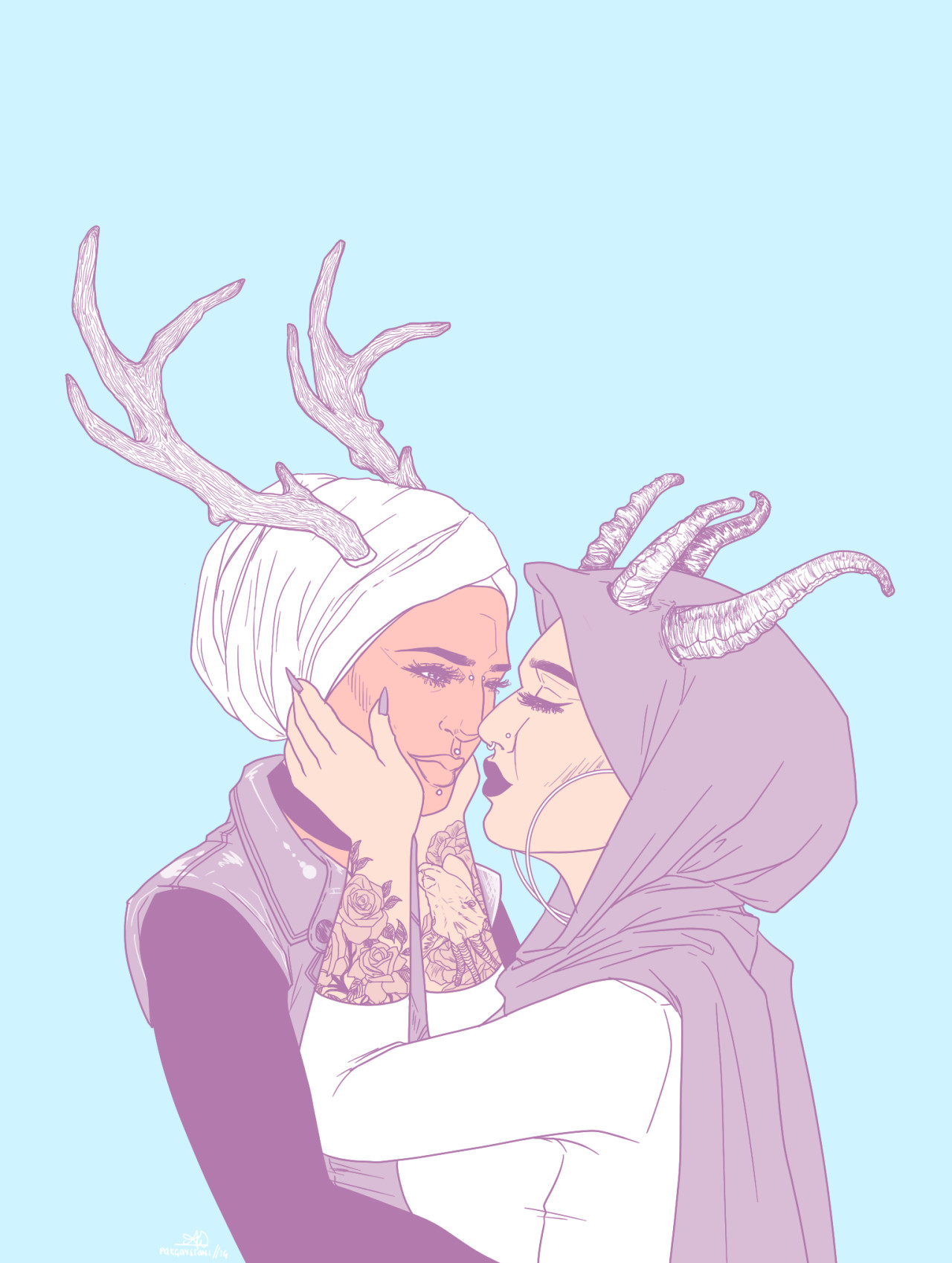pakgaystani inner me told me to draw more gay hijabis also hello i
