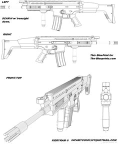 a weapon blueprinta c a c ae a cµ ae scar h sci fi weapons rifles